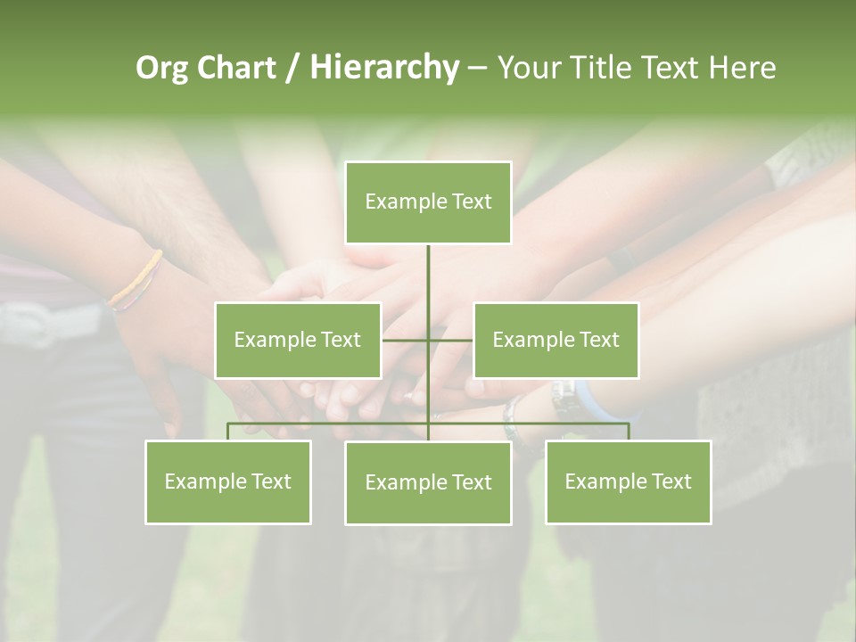 Young Adult Hands Standing PowerPoint Template