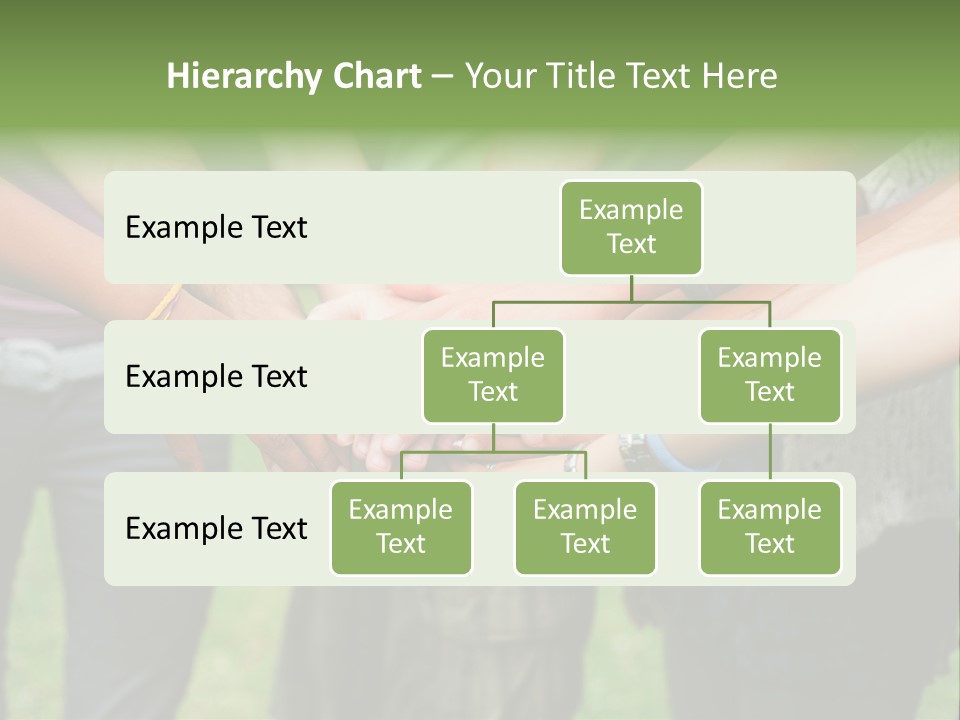 Young Adult Hands Standing PowerPoint Template