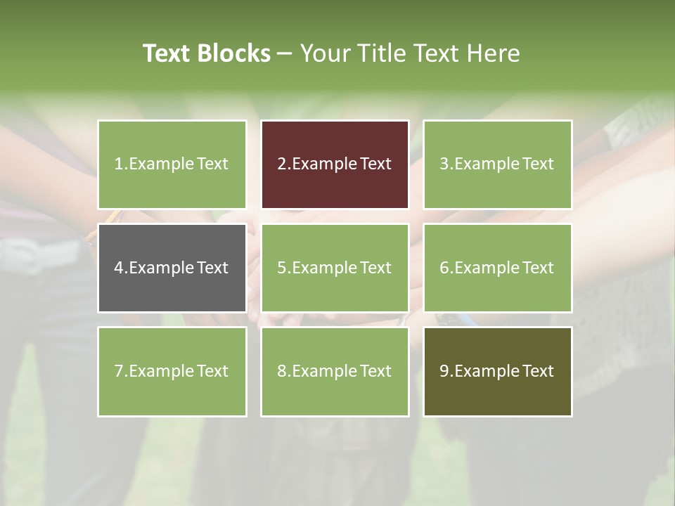 Young Adult Hands Standing PowerPoint Template