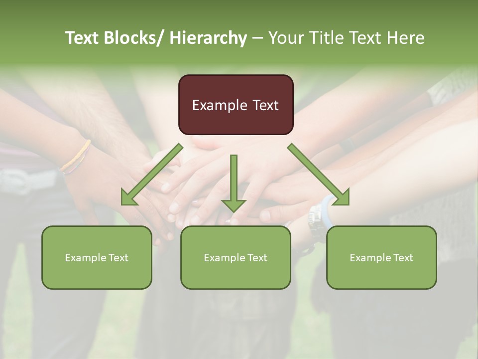 Young Adult Hands Standing PowerPoint Template