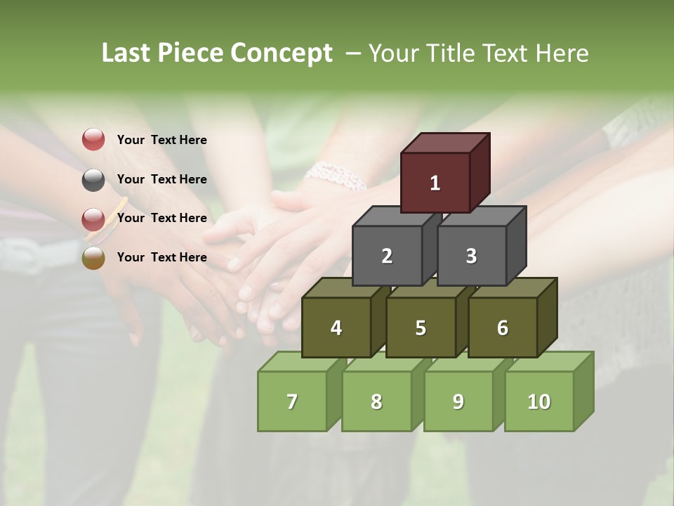 Young Adult Hands Standing PowerPoint Template