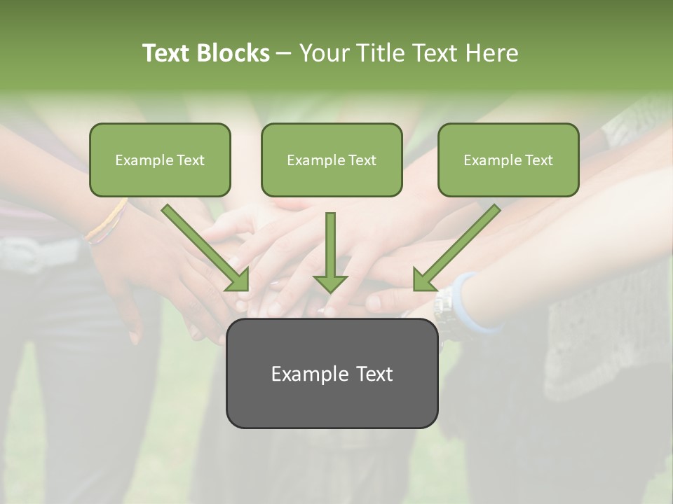 Young Adult Hands Standing PowerPoint Template