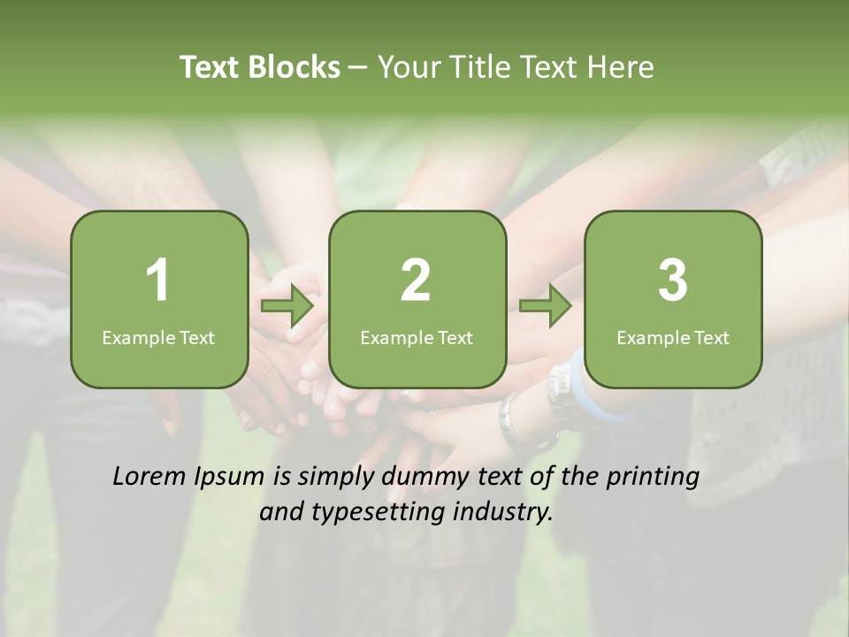 Young Adult Hands Standing PowerPoint Template
