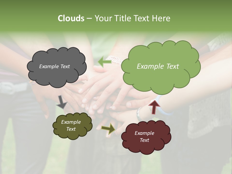 Young Adult Hands Standing PowerPoint Template