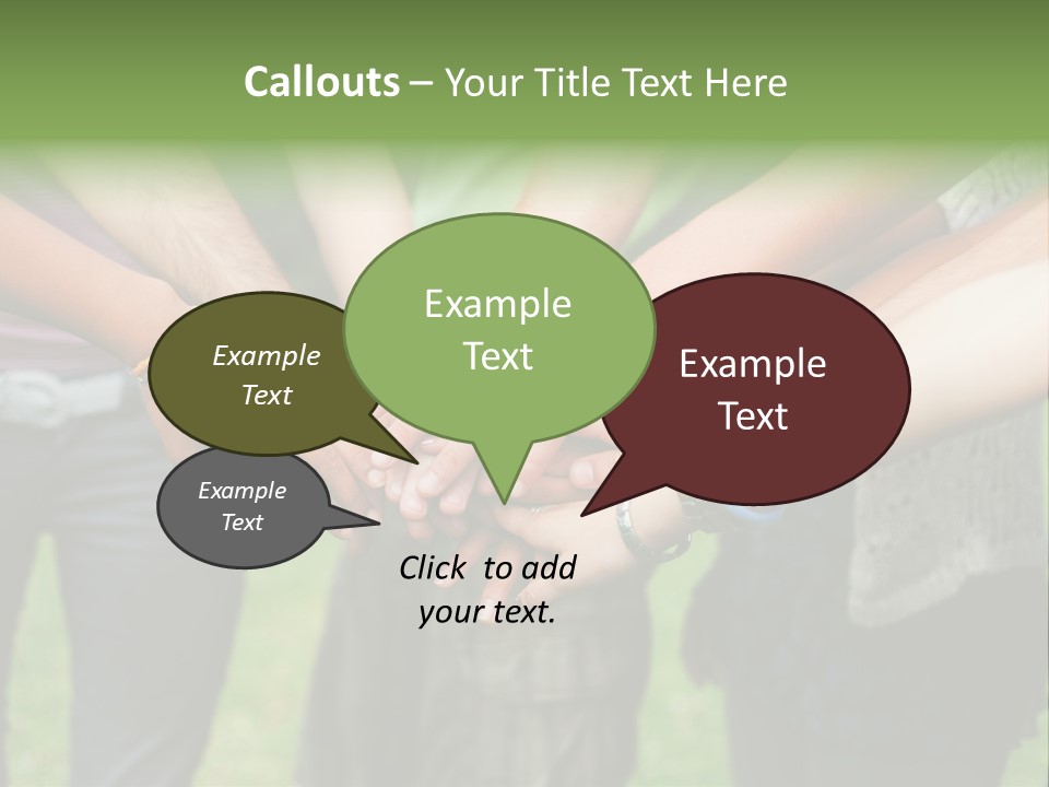 Young Adult Hands Standing PowerPoint Template