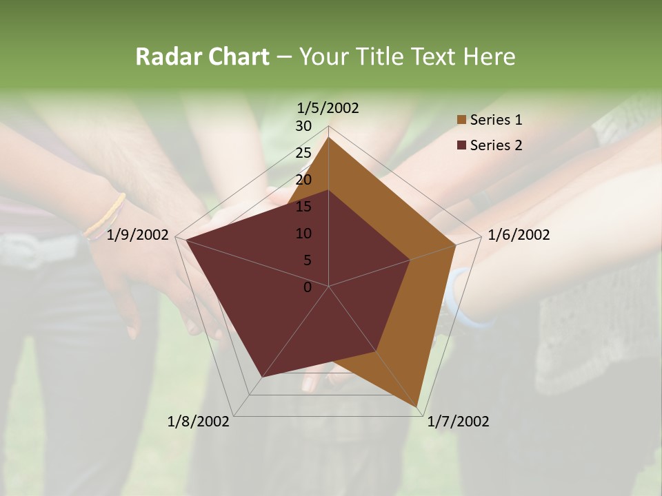 Young Adult Hands Standing PowerPoint Template