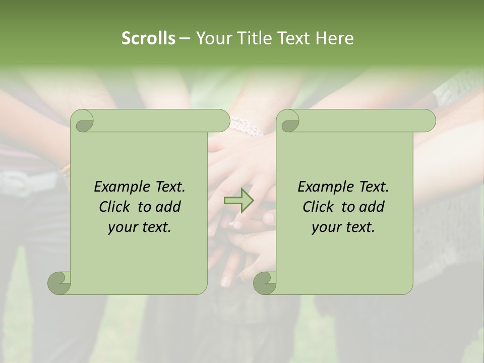 Young Adult Hands Standing PowerPoint Template