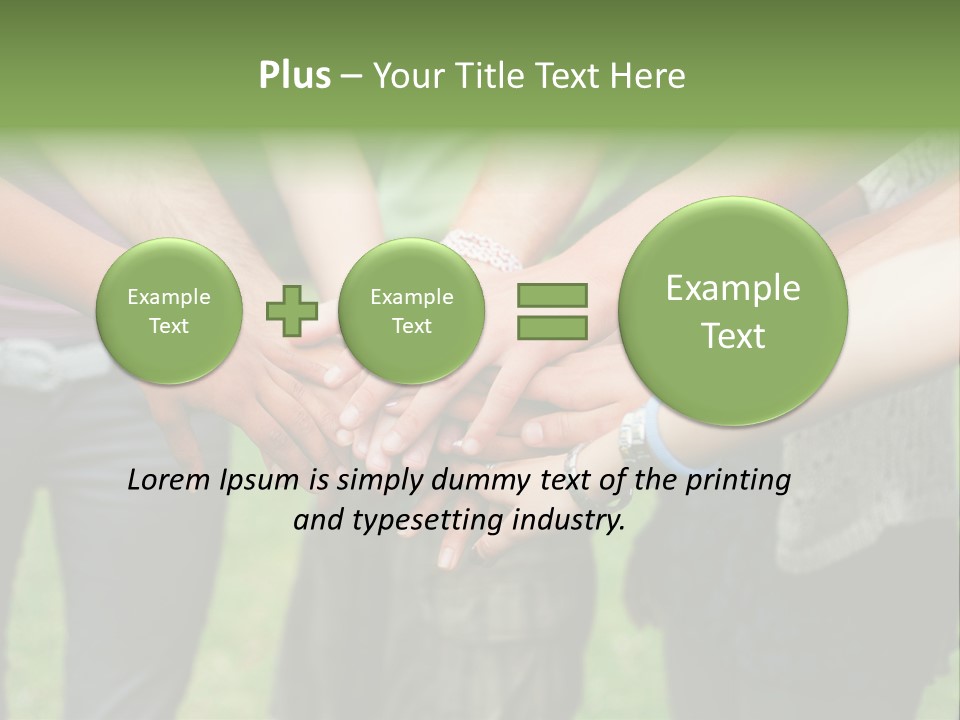 Young Adult Hands Standing PowerPoint Template