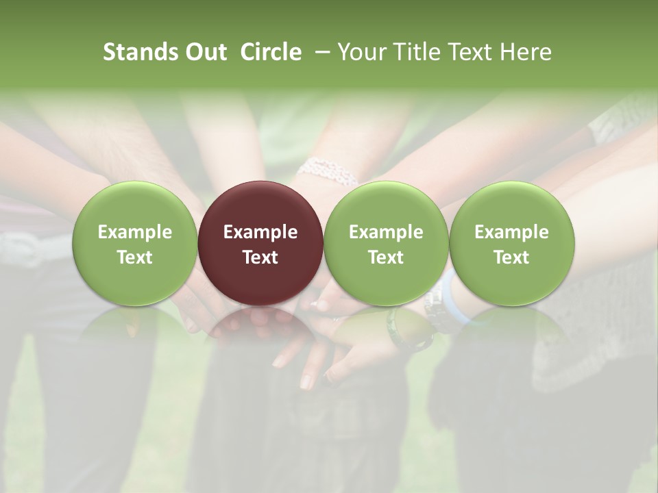Young Adult Hands Standing PowerPoint Template