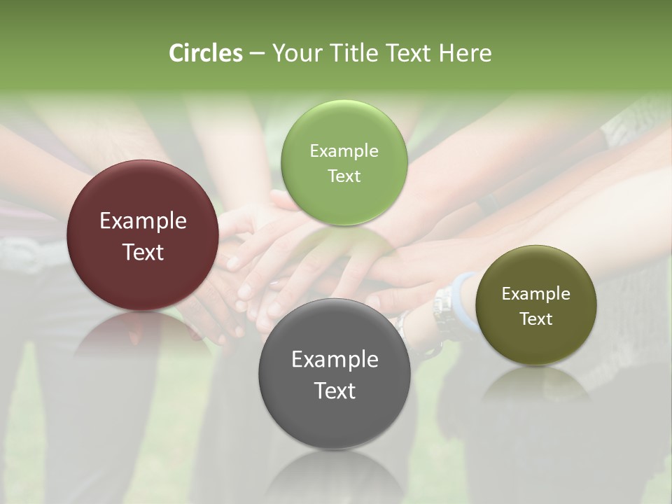 Young Adult Hands Standing PowerPoint Template