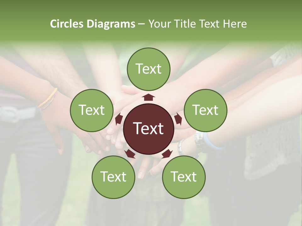 Young Adult Hands Standing PowerPoint Template