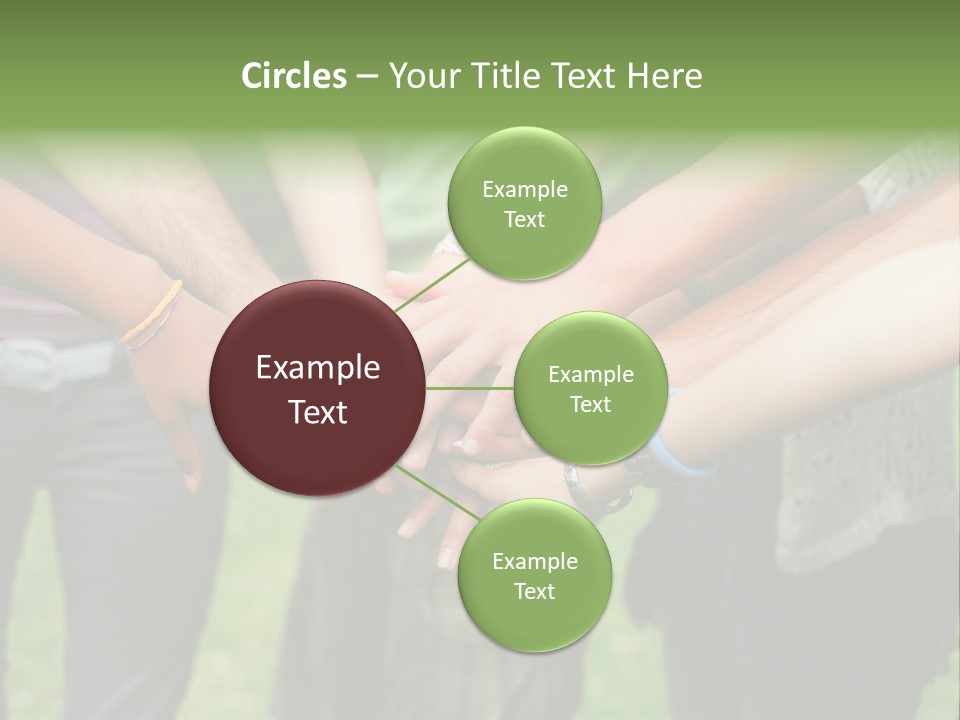 Young Adult Hands Standing PowerPoint Template