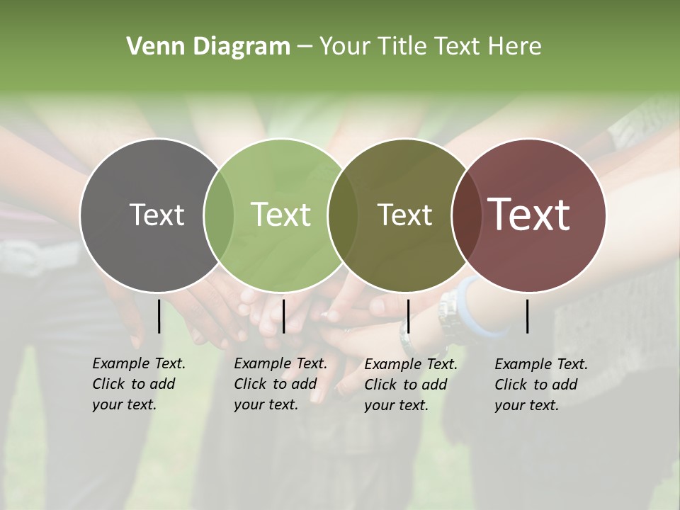 Young Adult Hands Standing PowerPoint Template