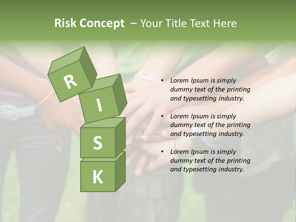 Young Adult Hands Standing PowerPoint Template