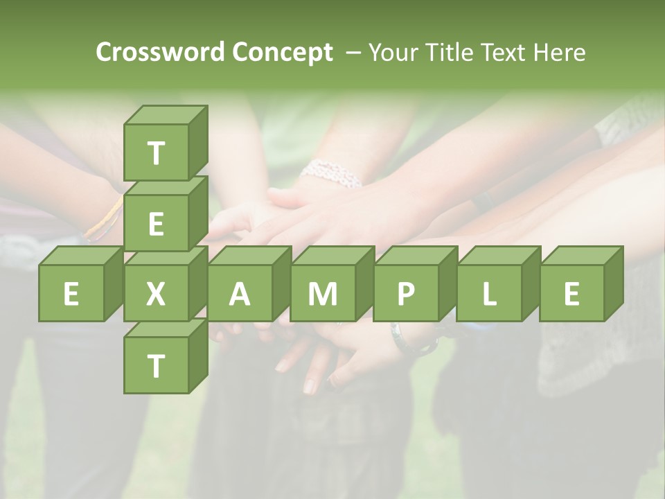 Young Adult Hands Standing PowerPoint Template