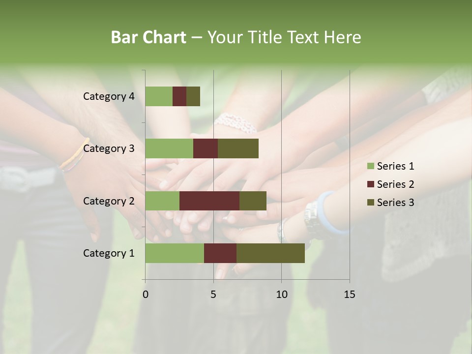 Young Adult Hands Standing PowerPoint Template