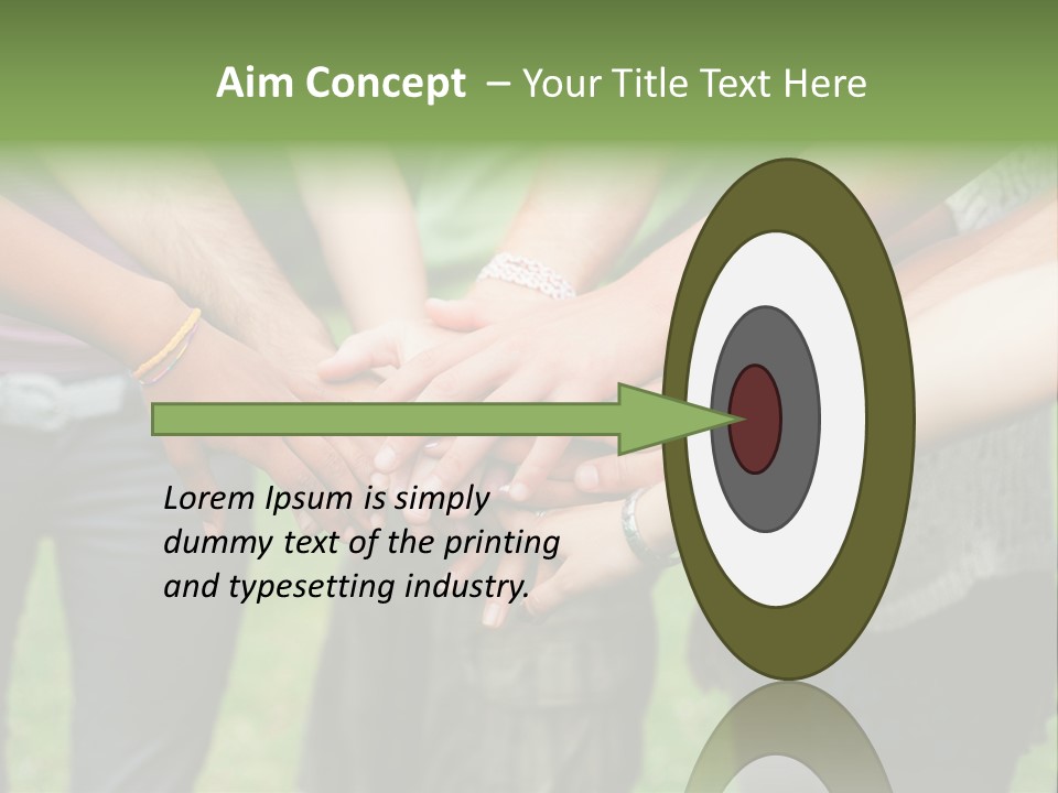 Young Adult Hands Standing PowerPoint Template