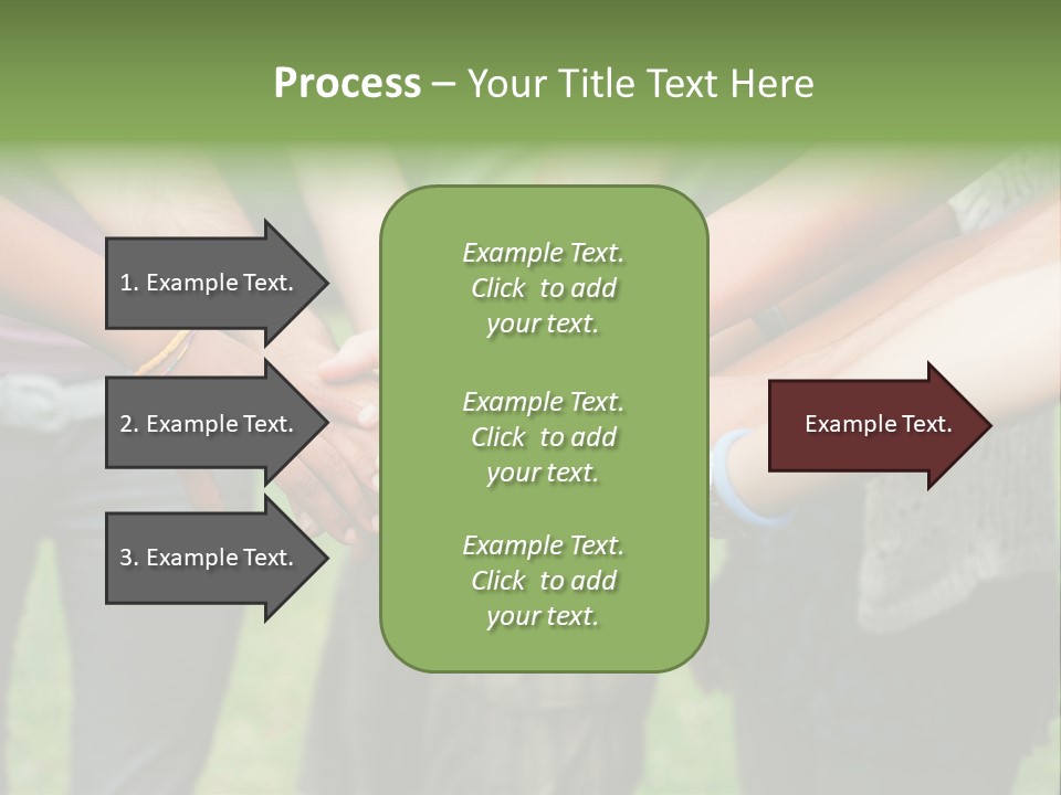 Young Adult Hands Standing PowerPoint Template