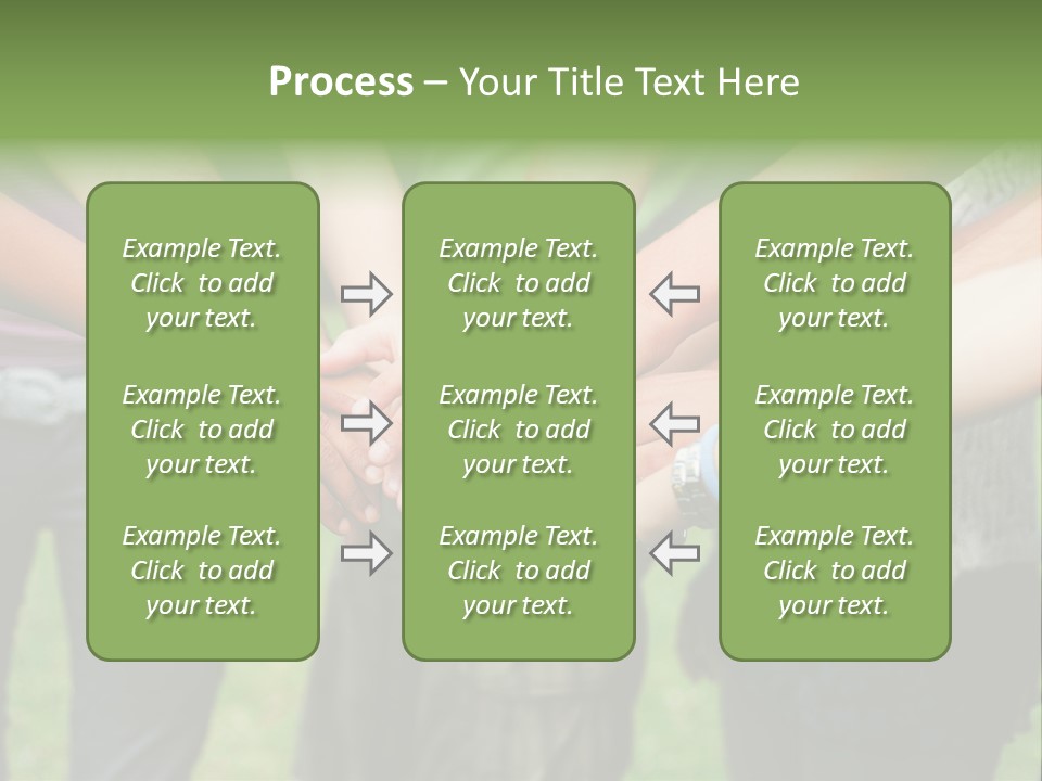 Young Adult Hands Standing PowerPoint Template