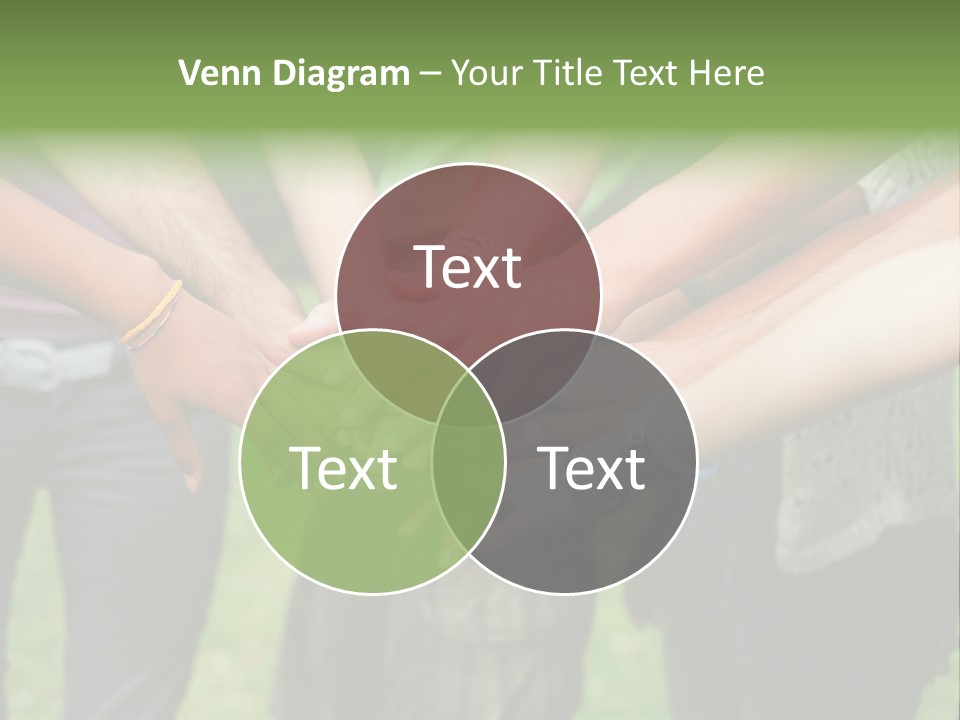 Young Adult Hands Standing PowerPoint Template