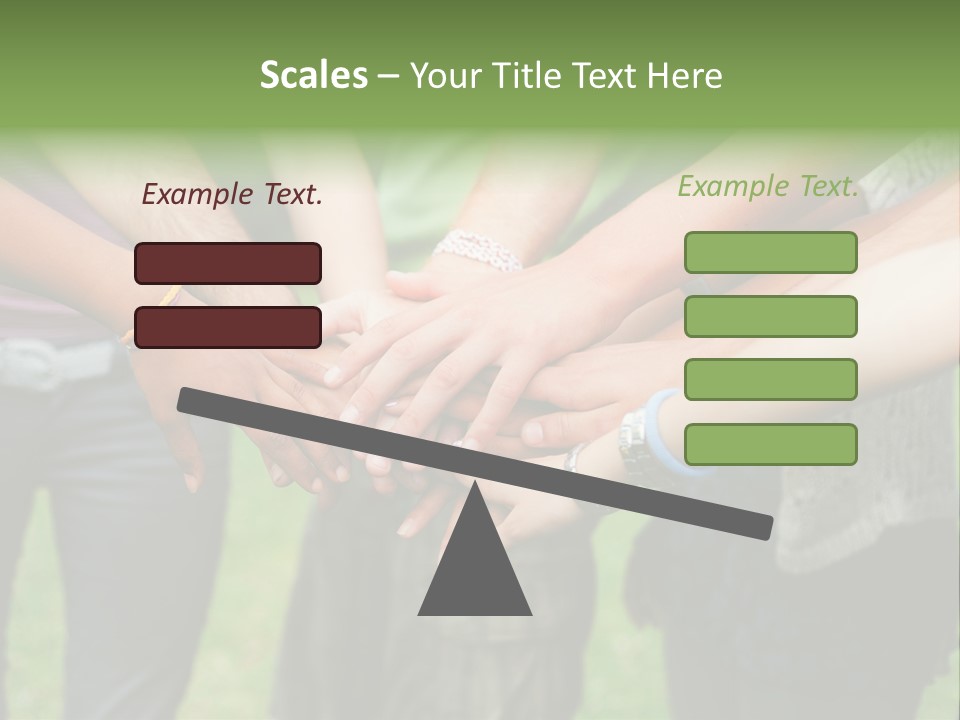 Young Adult Hands Standing PowerPoint Template