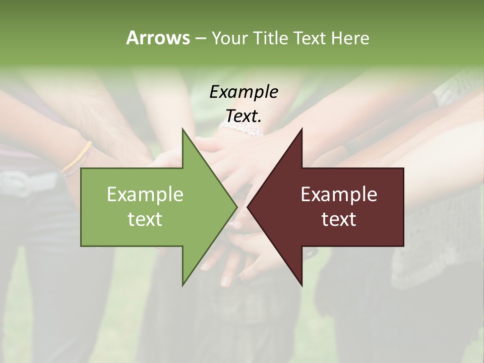 Young Adult Hands Standing PowerPoint Template