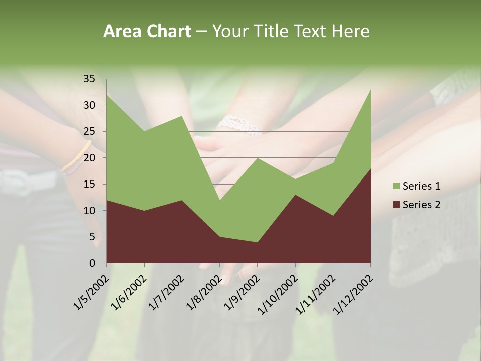 Young Adult Hands Standing PowerPoint Template