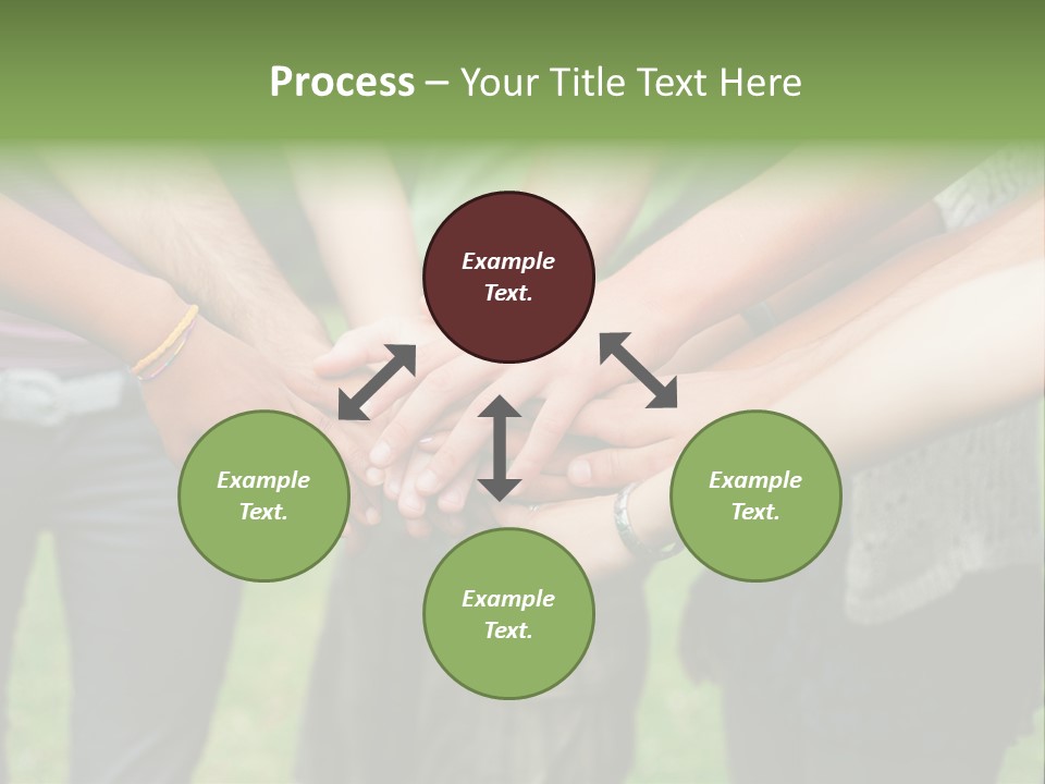 Young Adult Hands Standing PowerPoint Template