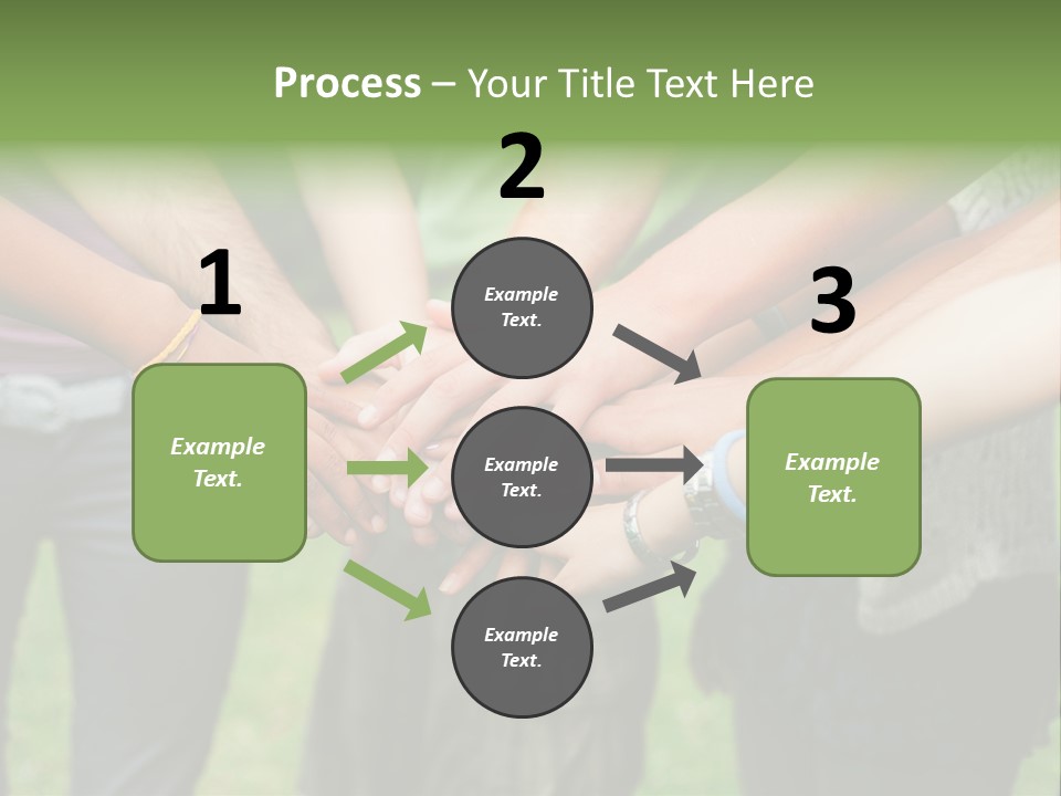 Young Adult Hands Standing PowerPoint Template