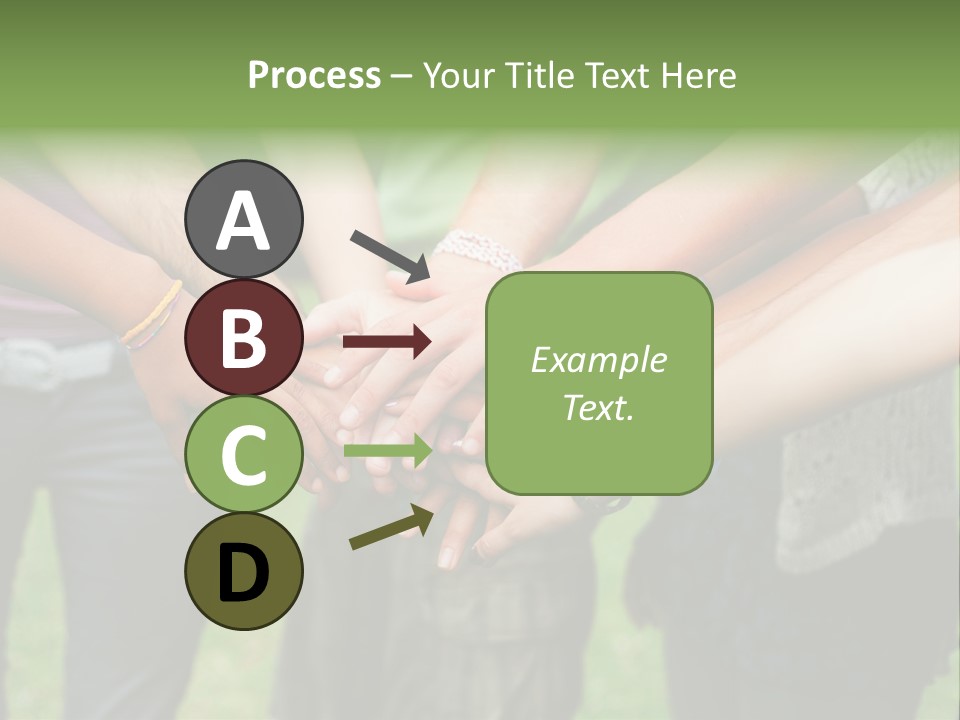 Young Adult Hands Standing PowerPoint Template