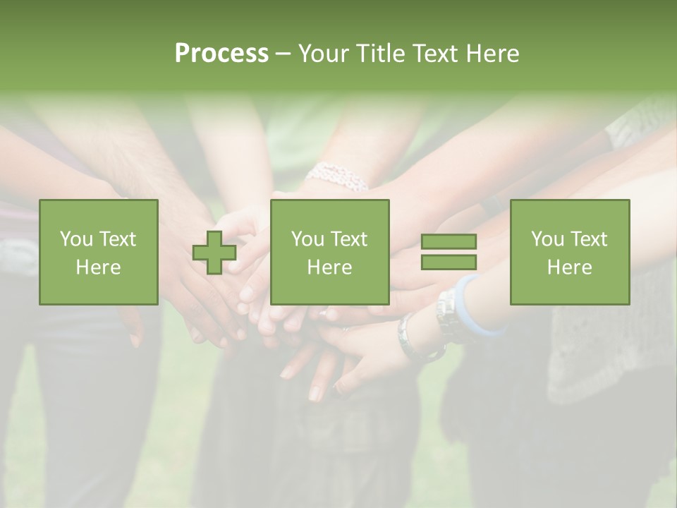 Young Adult Hands Standing PowerPoint Template