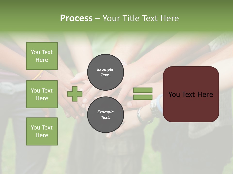 Young Adult Hands Standing PowerPoint Template