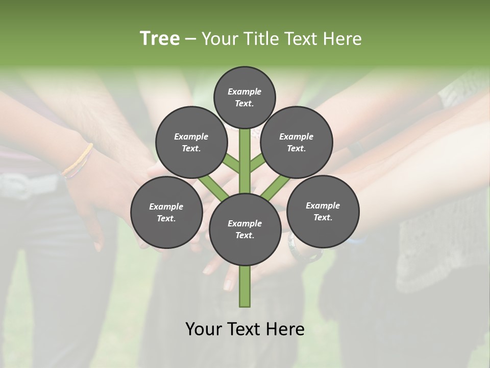 Young Adult Hands Standing PowerPoint Template