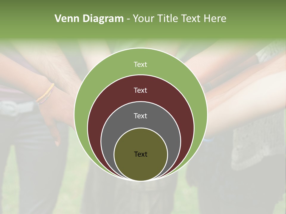 Young Adult Hands Standing PowerPoint Template