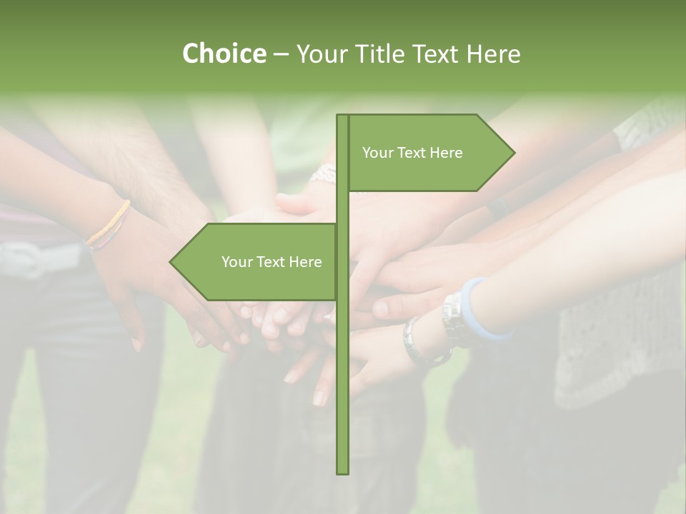 Young Adult Hands Standing PowerPoint Template