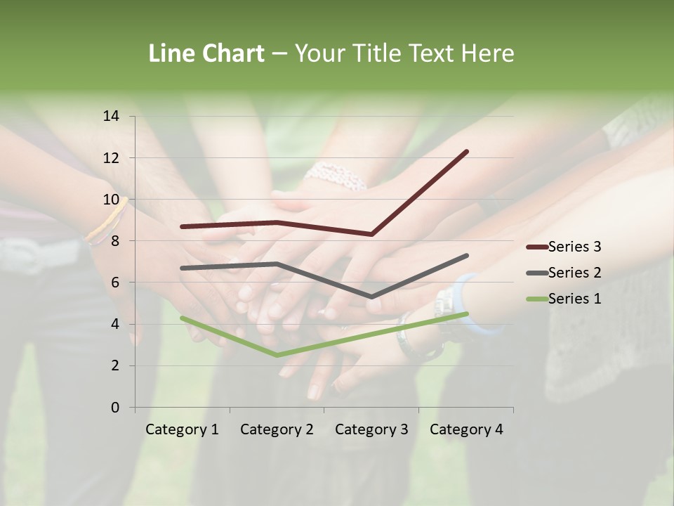 Young Adult Hands Standing PowerPoint Template