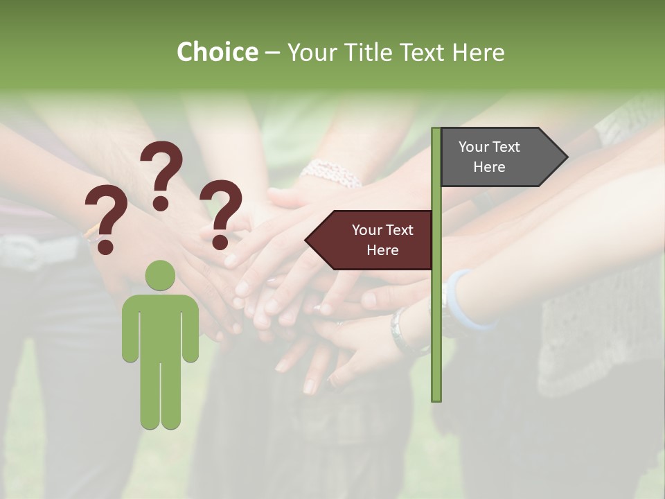 Young Adult Hands Standing PowerPoint Template