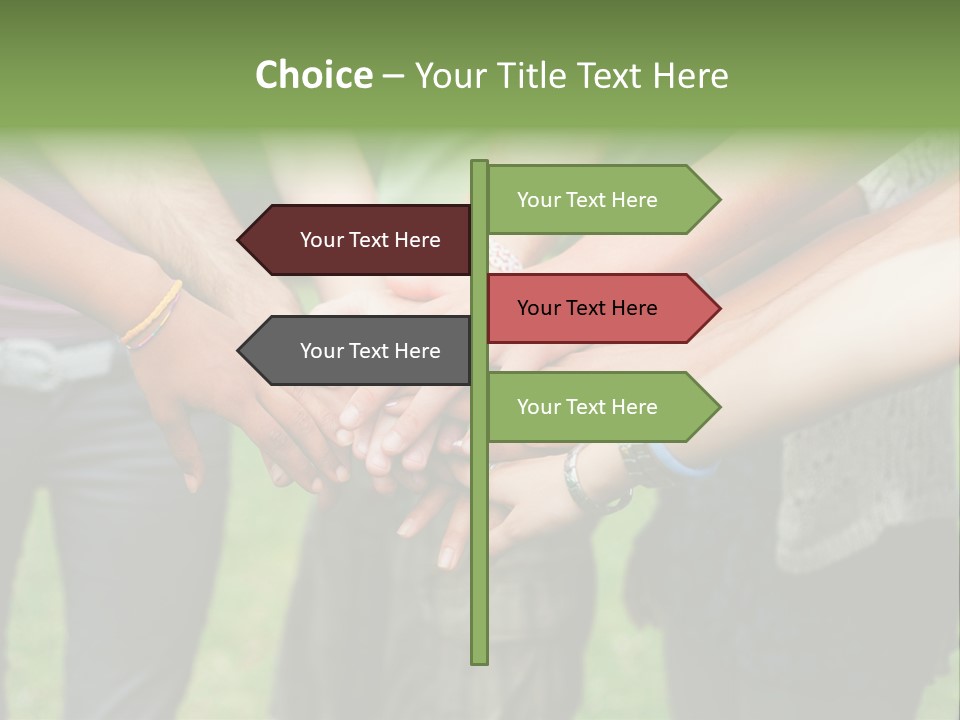 Young Adult Hands Standing PowerPoint Template