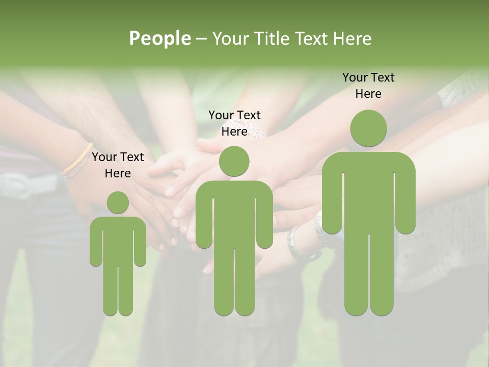 Young Adult Hands Standing PowerPoint Template