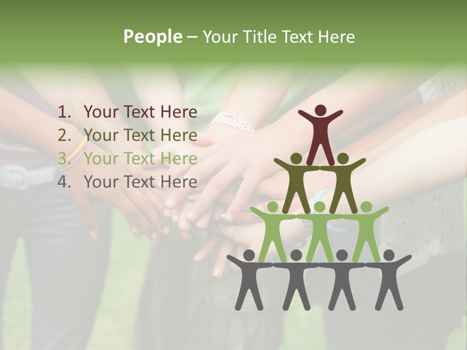 Young Adult Hands Standing PowerPoint Template
