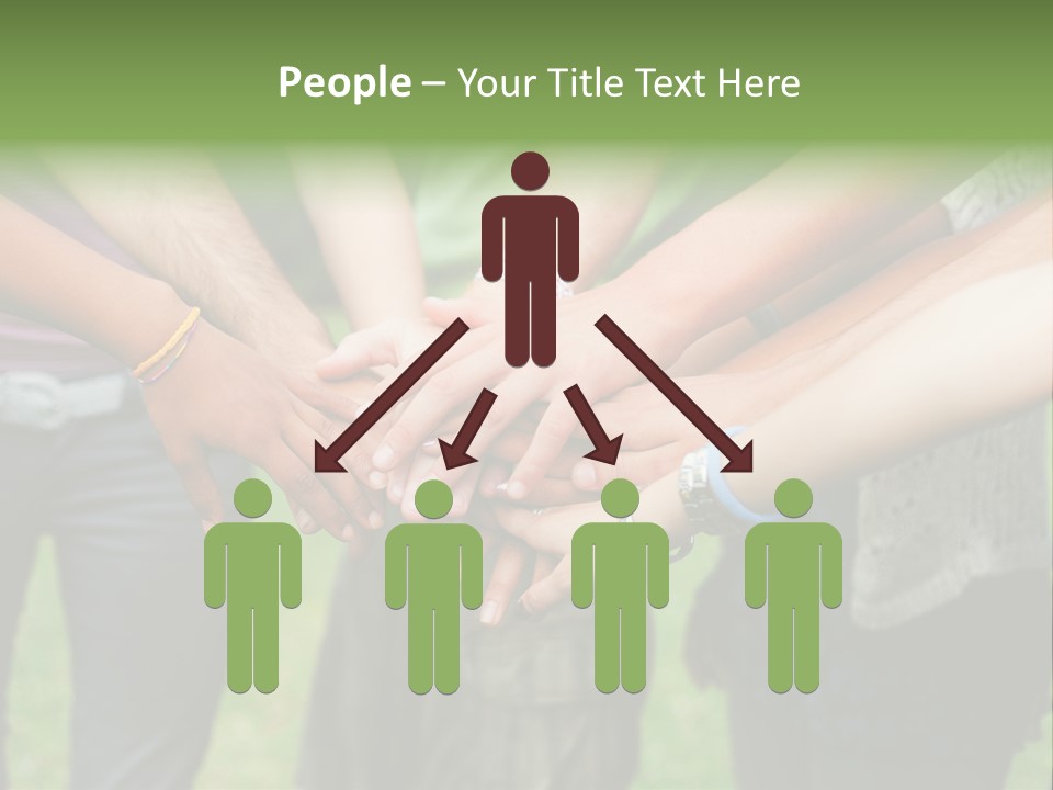 Young Adult Hands Standing PowerPoint Template