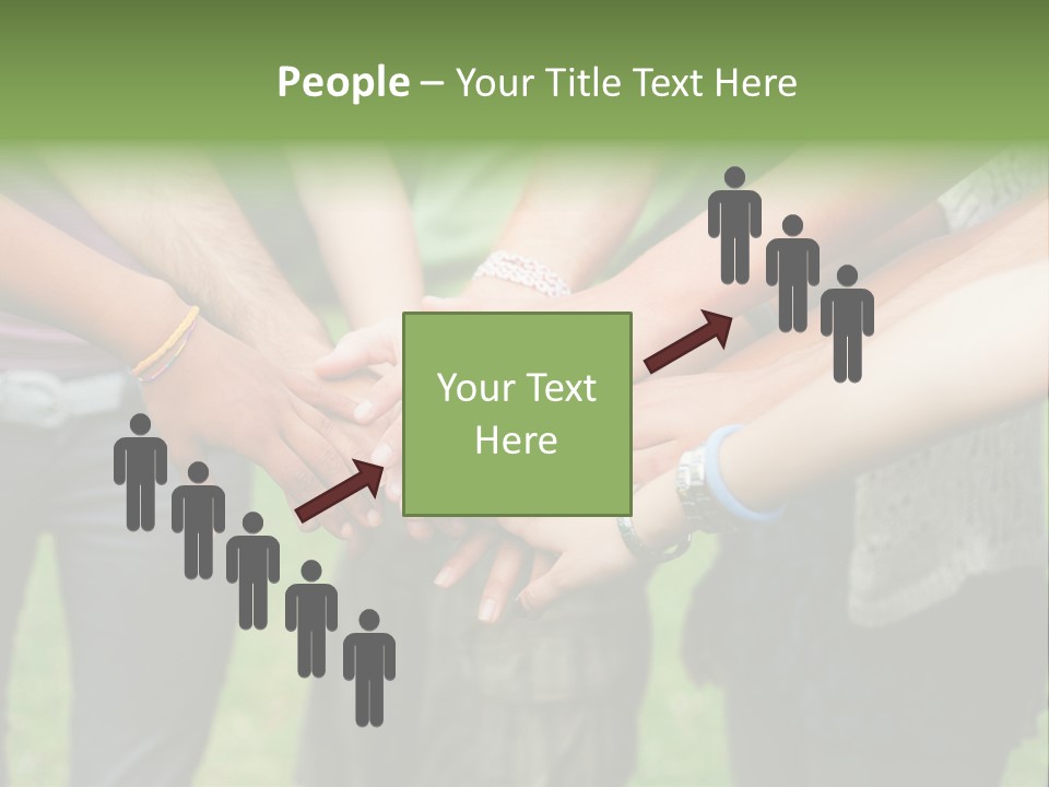 Young Adult Hands Standing PowerPoint Template