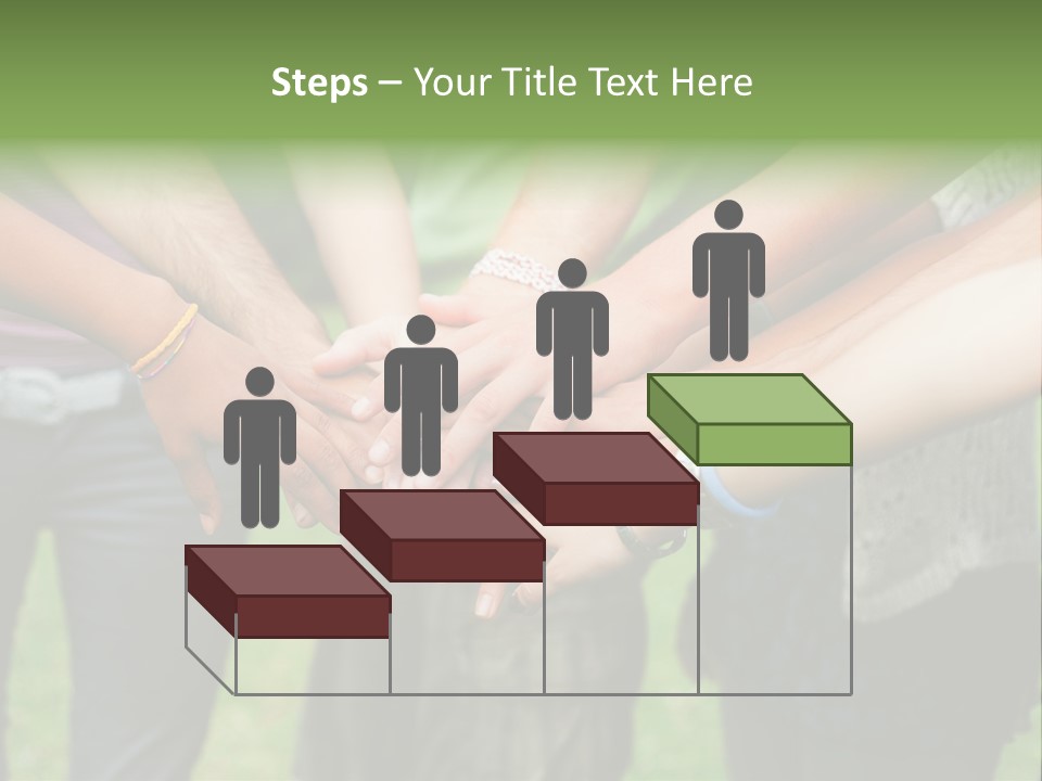 Young Adult Hands Standing PowerPoint Template