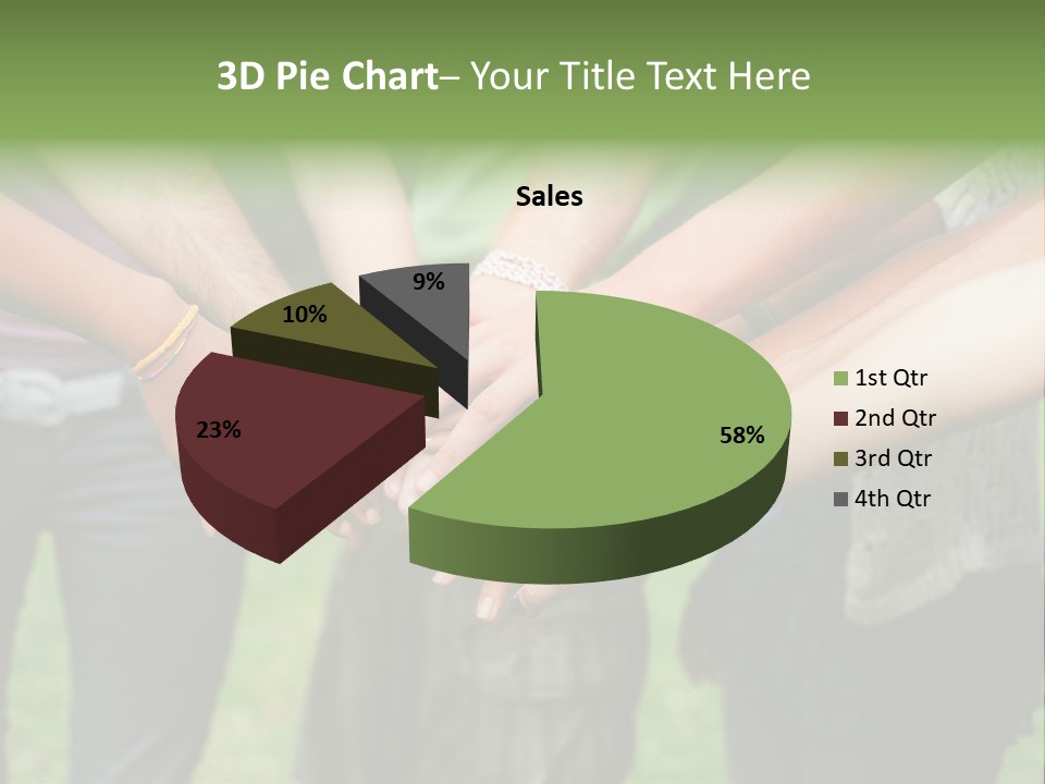 Young Adult Hands Standing PowerPoint Template
