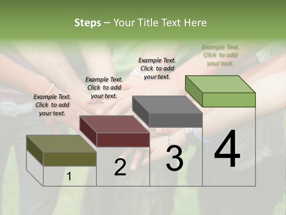 Young Adult Hands Standing PowerPoint Template