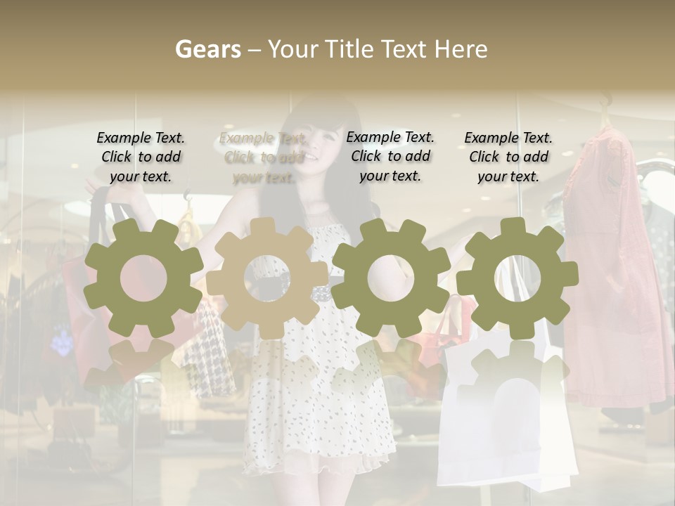 Bag Smile Standing PowerPoint Template