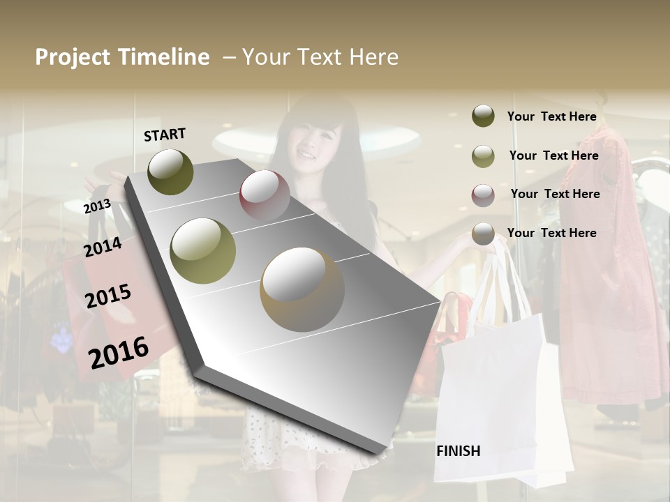 Bag Smile Standing PowerPoint Template