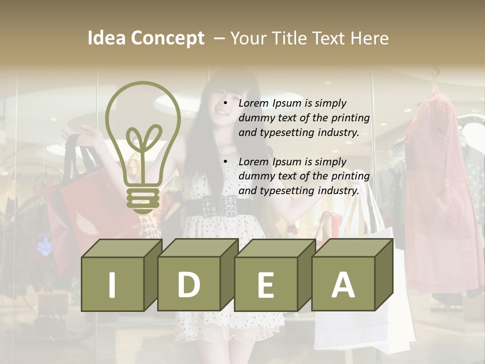 Bag Smile Standing PowerPoint Template