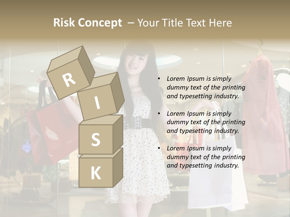 Bag Smile Standing PowerPoint Template