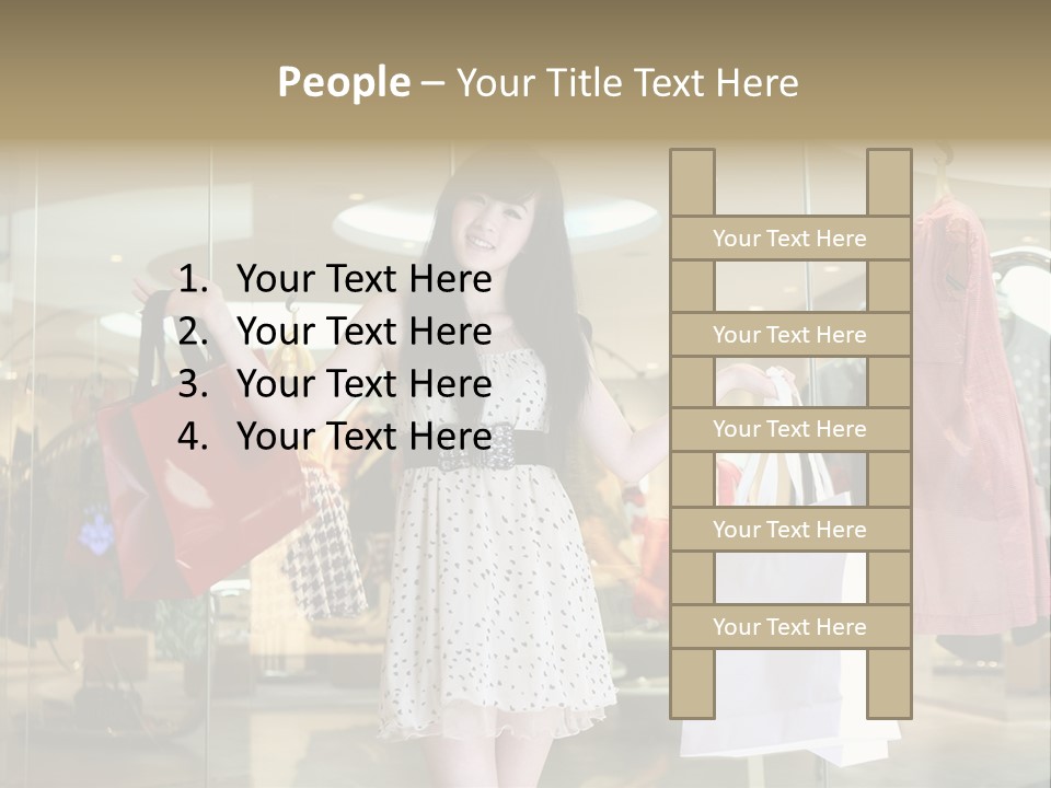 Bag Smile Standing PowerPoint Template